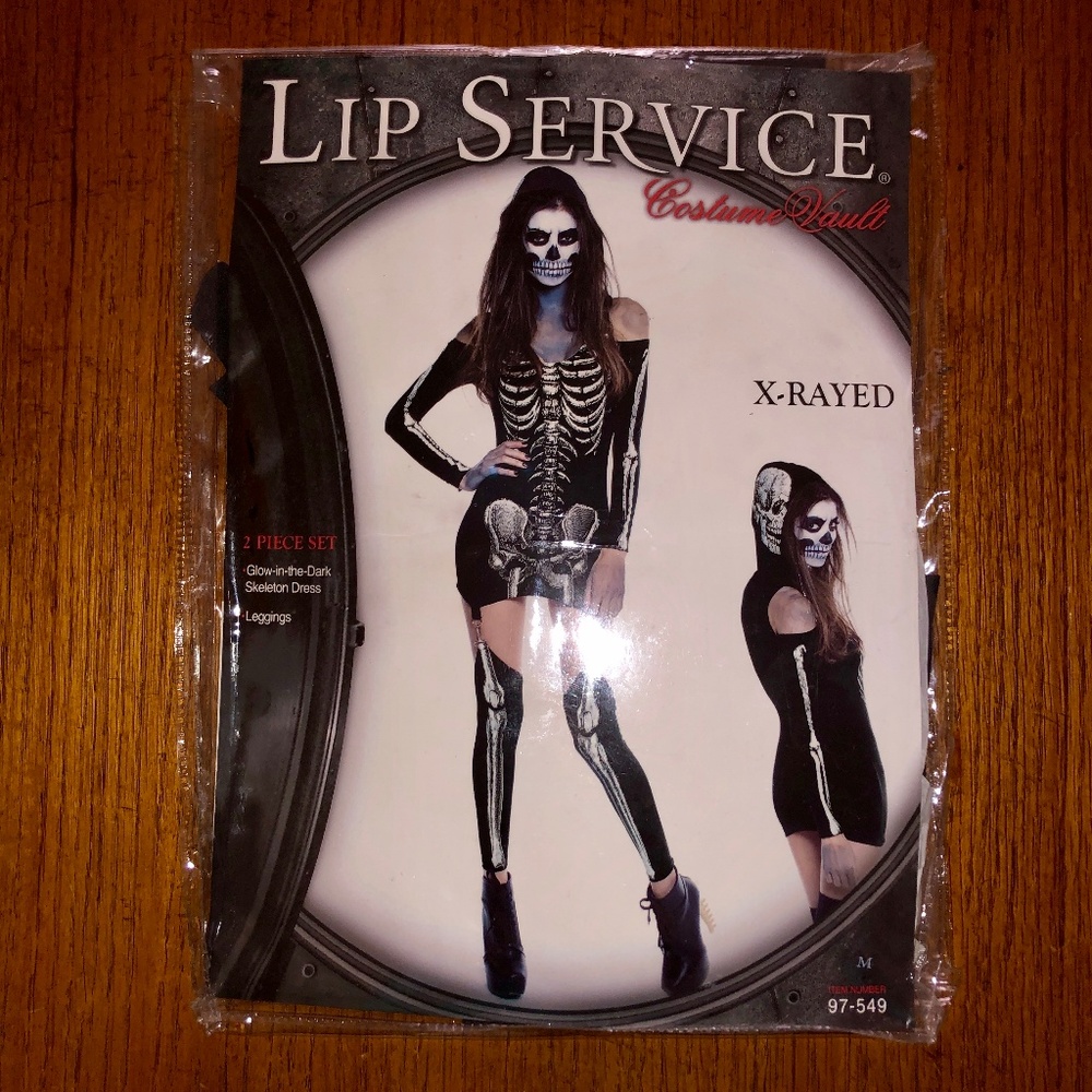 Women's Skeleton Halloween Costume - Hooded Dress